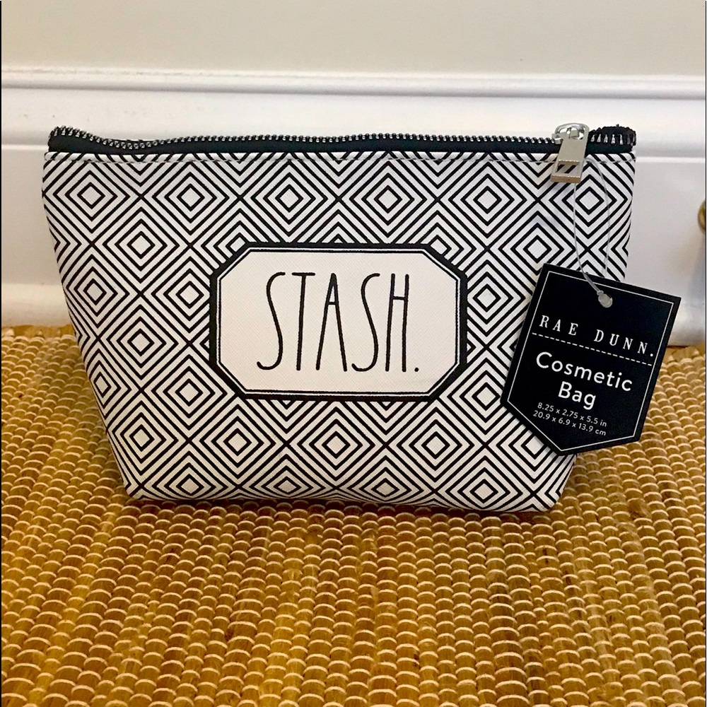 NWT Rae Dunn STASH Cosmetic Bag